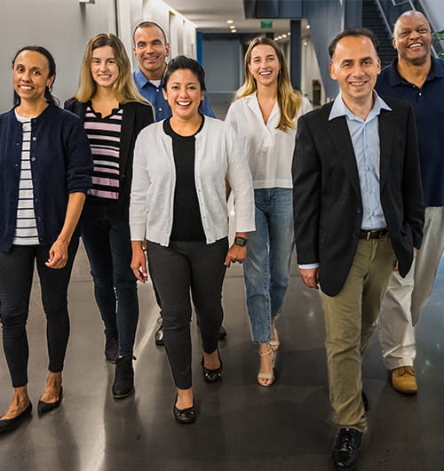 Employees smiling